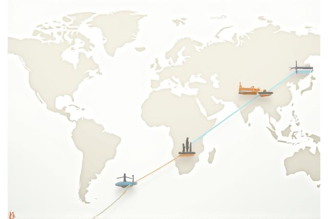 Logistikos diagrama su keramikai gabenti skirtais kroviniais